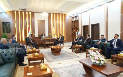 محافظ صلاح الدين يستقبل رئيس جامعة سامراء وعدد من الملاكات الجامعية