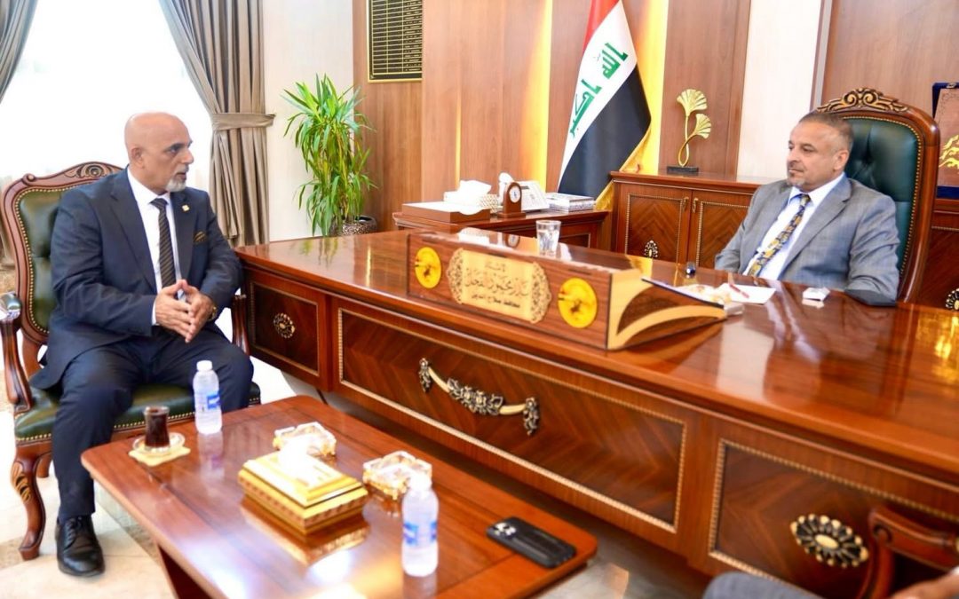 محافظ صلاح الدين يستقبل ممثلي نقابة الأكاديميين في جامعة سامراء ويبحث شمولهم بتوزيع الأراضي وتأهيل الأحياء السكنية