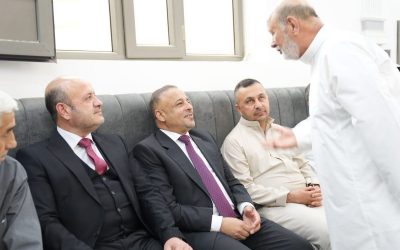 محافظ صلاح الدين يرافقه رئيس جامعة تكريت يؤديان واجب العزاء برحيل الأديب الدكتور فرج ياسين