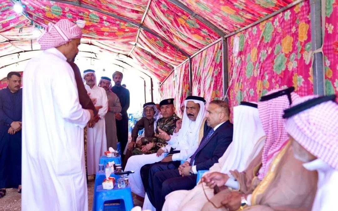 محافظ صلاح الدين يواصل تقديم التعازي لشهداء حادث “مفروشات الأمين” ويشارك في مجلس عزاء الشهيد محمد علي جاجان