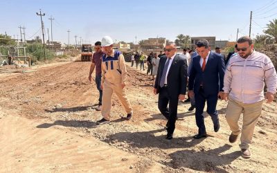 محافظ صلاح الدين يتفقّد أعمال تأهيل طريق العهد – القيودة ويوجّه بإكمال القنطرة والسايفونة الأروائية