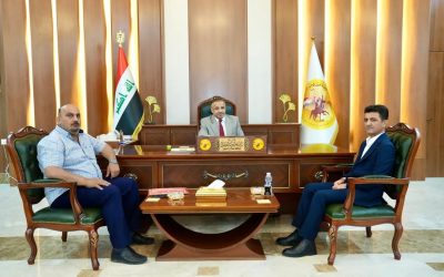 محافظ صلاح الدين يبحث مع مدير فرع تجارة المواد الغذائية آليات توزيع السلة التموينية وتحديث بيانات العوائل