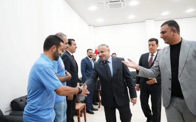 محافظ صلاح الدين يستقبل وفد الاتحاد الآسيوي للهواة ويؤكد: دعم الرياضة أولوية لتنمية الطاقات الشبابية