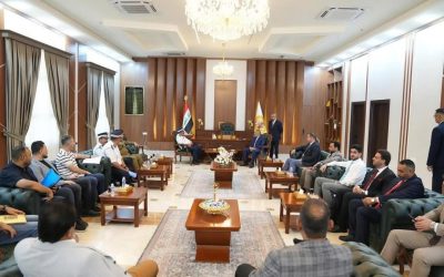 محافظ صلاح الدين يستقبل المهنئين بعيد الأضحى المبارك من أعضاء المجلس والقادة الأمنيين ومدراء الدوائر