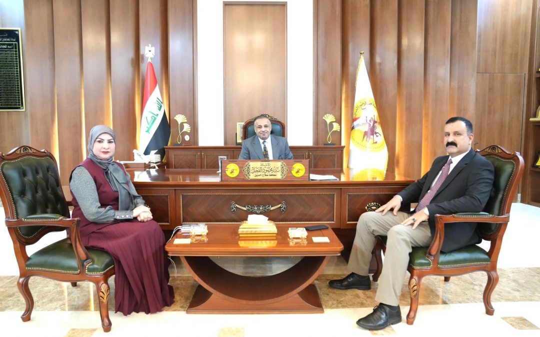 محافظ صلاح الدين يستقبل عضو مجلس المحافظة شمائل العبيدي ويبحثان تعزيز التنسيق الخدمي والرقابي