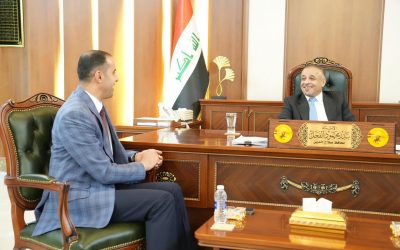 محافظ صلاح الدين يبحث مع مدير ناحية المعتصم أولويات البنى التحتية ومشاريع الماء والتبليط