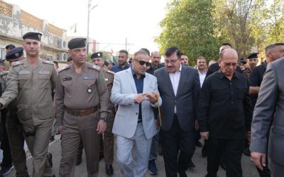 محافظ صلاح الدين يشارك في موكب شهداء الطوز برفقة رئيس المجلس وقائد الشرطة