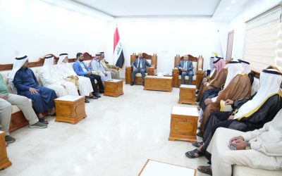 محافظ صلاح الدين يستقبل وجهاء قضاء بيجي ويؤكد دعم خطط التنمية وتحسين الخدمات