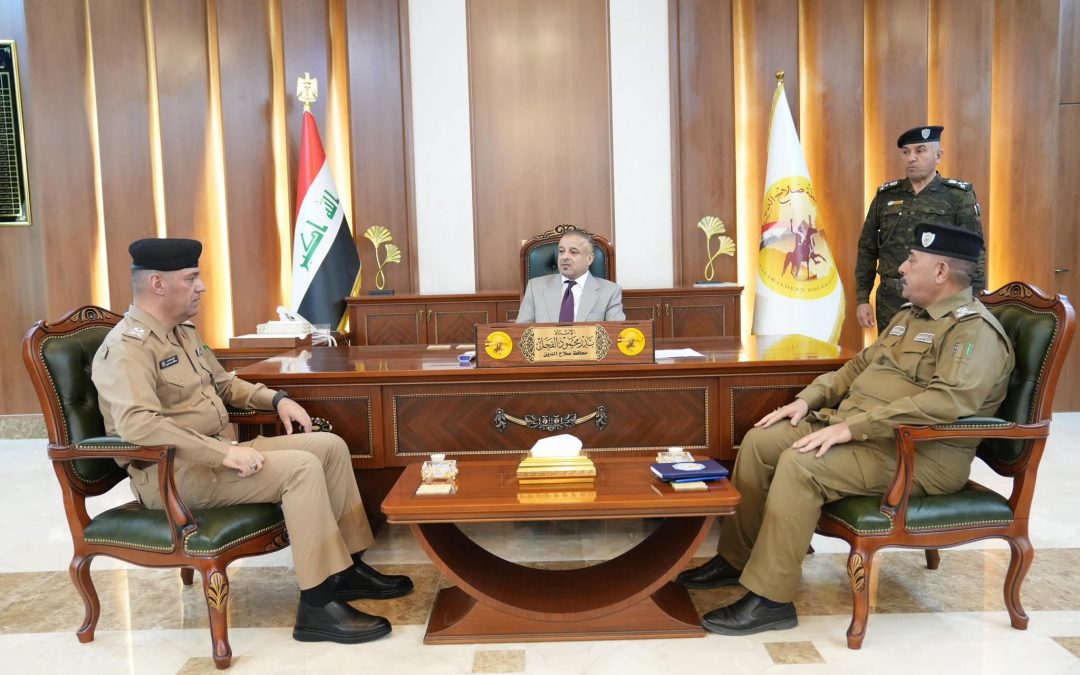 محافظ صلاح الدين يستقبل قائد الشرطة ويبحث الاستعدادات الأمنية وخطة استلام الملف الأمني