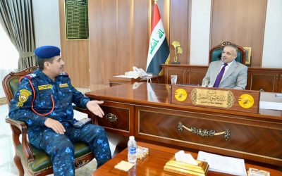 محافظ صلاح الدين يستقبل اللواء الركن خميس عبد بديوي ويبارك له الترقية إلى رتبة لواء