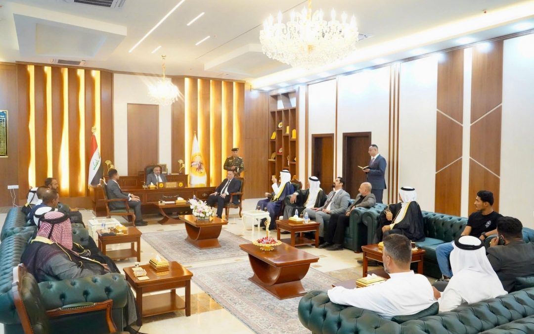 محافظ صلاح الدين يلتقي وفد اهالي منطقة احباب تل الذهب ويوجه بدراسة المتطلبات الخدمية والأمنية لإعادة الاستقرار المجتمعي