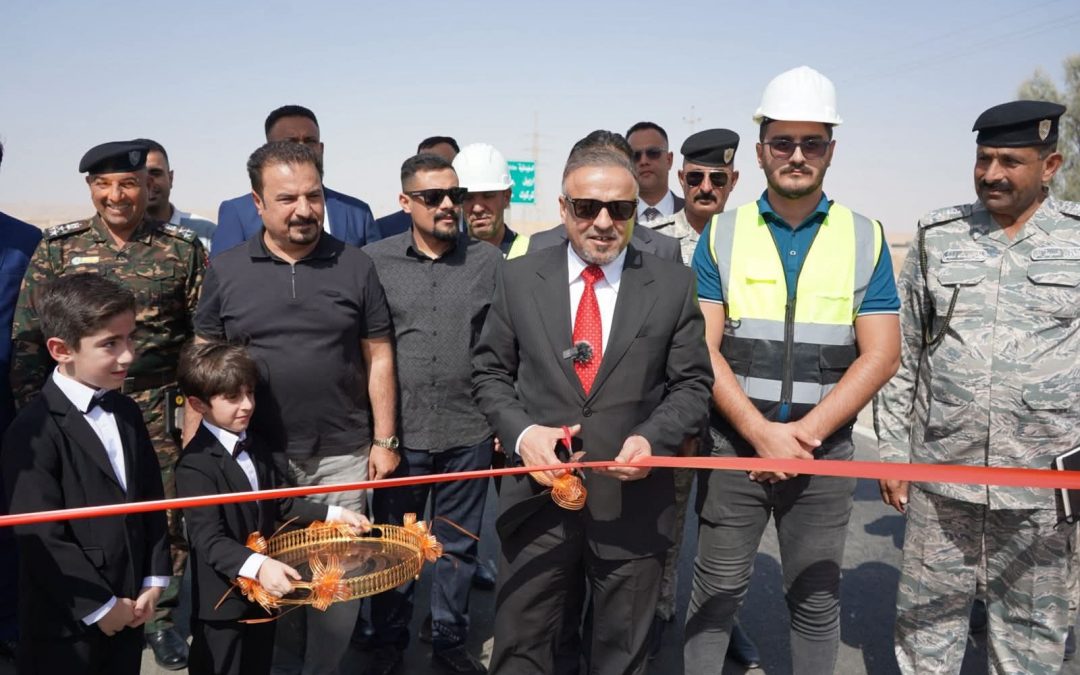 محافظ صلاح الدين يفتتح مشروع الممر الثاني لطريق تكريت – كركوك ويعلن الغاء تسمية طريق الموت من جهة صلاح الدين