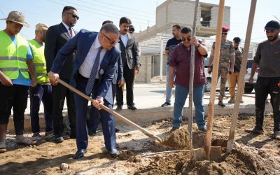 محافظ صلاح الدين يشرف على أعمال تشجير طريق القادسية الجامعة لتحسين المظهر الحضاري والاستدامة البيئية