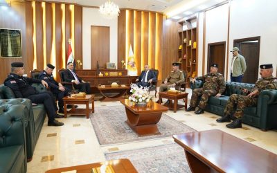 محافظ صلاح الدين يستقبل عضو مجلس النواب السيد هيثم الزهوان وقائد شرطة المحافظة ومدير الدفاع المدني ويوجه بتطبيق قرار ازالة التجاوزات وشروط السلامة الوطنية