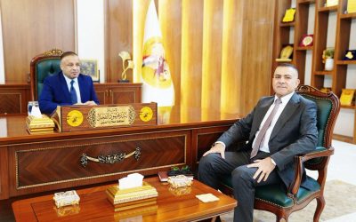 محافظ صلاح الدين يلتقي مدير عام صحة صلاح الدين لمتابعة انجاز المراكز الطبية واستحداث مركز جراحة الجهاز الهضمي وتفتيت الحصى