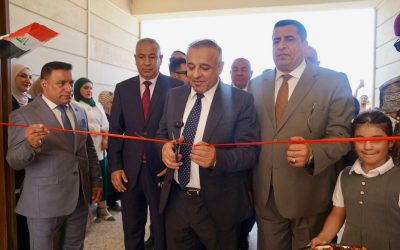 محافظ صلاح الدين يفتتح ثانوية فوزي الأحمد للبنين سعة 12 صفا” دراسيا” في ناحية الحجاج وانهاء ظاهرة الدوام المزودج