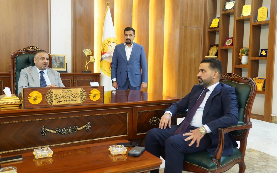 محافظ صلاح الدين يلتقي مدير فرع المنتوجات النفطية لوضع حلول للإشكاليات الخاصة بتطبيق البطاقة الوقودية الإلكترونية