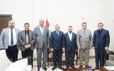 محافظ صلاح الدين يستقبل اعضاء مجلس المحافظة ومستشار رئيس الوزراء لشؤون الخدمات لدعم خطة المحافظة التنموية لسنة 2026