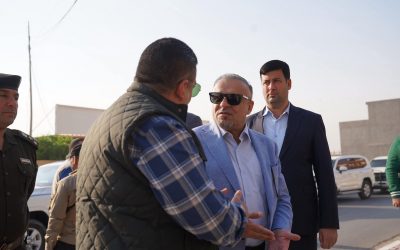 محافظ صلاح الدين يجري جولة ميدانية في حي القادسية بتكريت لمتابعة مشاريع الخدمات.