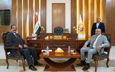 محافظ صلاح الدين يستقبل الدكتور عبد ذياب العجيلي لمناقشة الواقع الخدمي والتعليمي