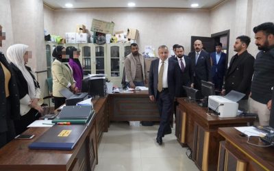 محافظ صلاح الدين يتفقد أقسام ديوان المحافظة لمتابعة سير العمل ومخرجات تقييم الاداء