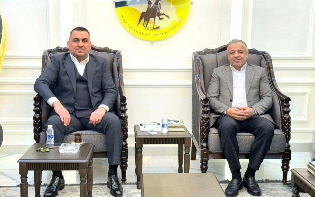 محافظ صلاح الدين يستقبل مدير عام صحة صلاح الدين بعد حصوله على قرار قضائي بالإعادة ويثمن ويشيد بالجهود السابقه لسلفه .