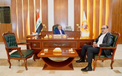 محافظ صلاح الدين يستقبل عضو مجلس المحافظة الشيخ كامل عباس لبحث تنسيق العمل التنفيذي والتشريعي