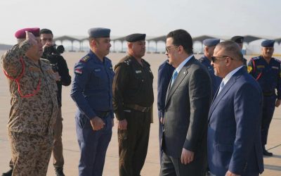 محافظ صلاح الدين يستقبل رئيس الوزراء في قاعدة بلد الجوية