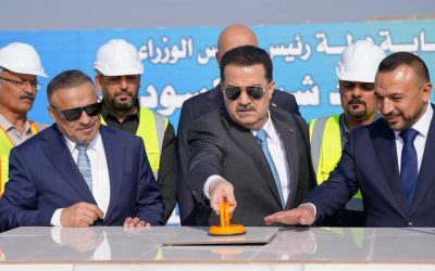 رئيس مجلس الوزراء ومحافظ صلاح الدين يطلقان الأعمال التنفيذية لمشروع ماء بلد الجديد بطاقة إنتاجية تبلغ 4000 متر مكعب / ساعة