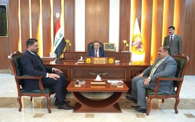 محافظ صلاح الدين يستقبل رئيس لجنة التربية ومعاون مدير عام التربية لاستكمال المناهج التربوية ضمن التوقيتات المحددة