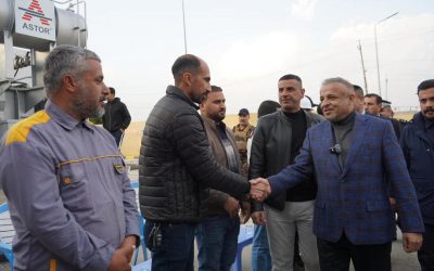 محافظ صلاح الدين يفتتح محطة كهرباء يثرب الجديدة